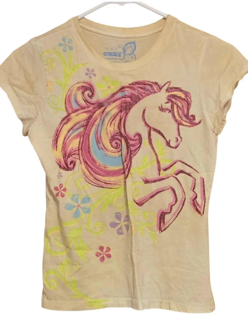 THE CHILDREN PLACE GIRL PONY PRINT TOP